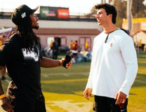 Todd Gurley Instagram - Appreciate the love @usc.fb 
Congrats to my guy D Jack on the new job from
 GA to LA‼️✌🏾❤️💛 #FightOn