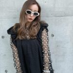 Tomomi Itano Instagram - Maison Margiela✖️ GENTLE MONSTER なんまいめ？🐈‍⬛🕶️🖤 @gentlemonster #Fashion #ootd #154cm #友Style