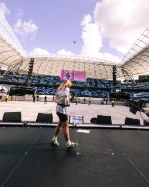 Toni Watson Instagram - Wow! Two shows down! 
That was magic, I am a freshy to this industry if you remove covid I have been here for 2.5 years playing shows. 
To play our first stadium shows with a 5 minute sound check I can only feel grateful for my crew/band/choir. You were all born for this and to have last night in Sydney be my favourite show to date well I owe it to you! My team. The crowd that made us all feel like superstars and to P!NK of course for allowing us to be apart of this incredible tour. Newcastle you're up next! We are heading there today! Where's good to eat? 

Thank you to @g.g.mcg  for capturing these memories ❤️