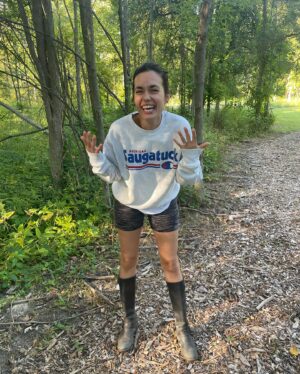 Torrey DeVitto Instagram - Earlier this month at 5 pm on a weekday while walking the back trails at the farm, still in my PJs and goat boots, he got down on one knee, in what I hoped wasn’t poison ivy, and asked for forever. My answer was obvious. ❤️🔒