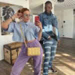 Tressia Bertin Instagram - 🌈💜 #colorblock #look #outfit #colors #lilas #springoutfit