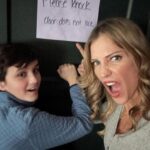 Tricia Helfer Instagram - Sorta following set orders with my onscreen son, the lovely @liamandersonusa #HelloBeautiful #setlife