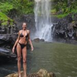 Tricia Helfer Instagram - I think I gotta do it. Yup…did it…dipped in a chilly Aussie waterfall!