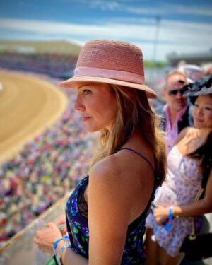 Tricia Helfer Instagram - What a fabulous afternoon with lovely people.  #KentuckyOaks #churchhilldowns #unbridledcharitablefoundation