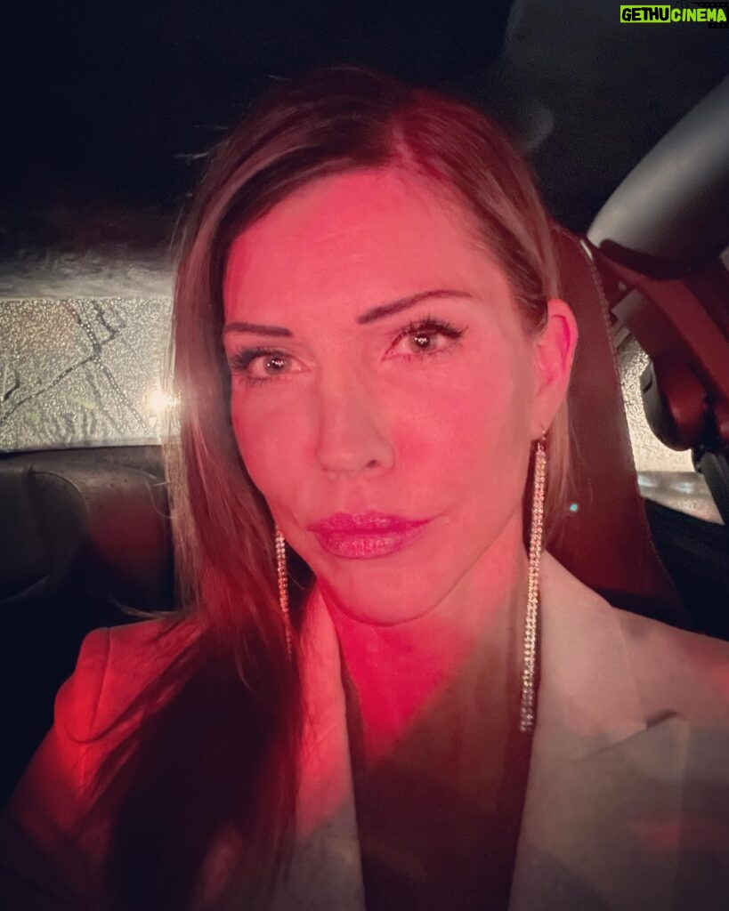 Tricia Helfer Instagram - Got to get pseudo dressed up tonight. Been awhile 😜 And I’m so glad I washed my car…and then it rained.