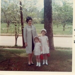 Trisha Yearwood Instagram - Happy Easter! Mama made our dresses. 🩵💜💛🩷 #loveoneanother