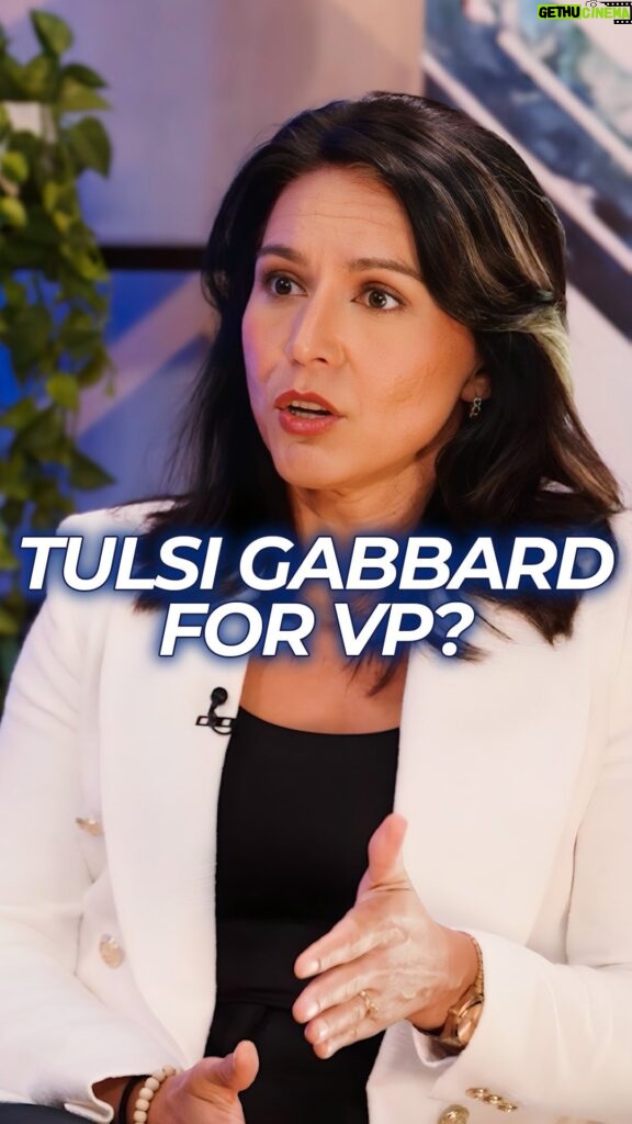 Tulsi Gabbard Instagram - Tulsi Gabbard needs to be the Vice President. It’s very obvious that Tulsi is the perfect person to unite the country in that position. She can bring over the disaffected people in this country. Part 1 of my interview with Tulsi Gabbard is out now. The full interview is up on Locals.