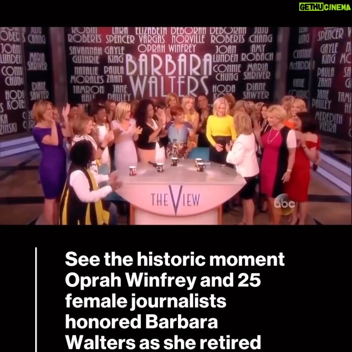 Uzo Aduba Instagram - A life well lived. Trailblazer. Way maker. May she forever rest. Repost @theviewabc “THIS IS MY LEGACY”: See the historic moment Oprah Winfrey and 25 female journalists honored Barbara Walters as she retired from @TheViewABC in May 2014.