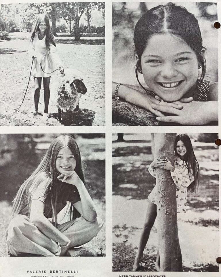 Valerie Bertinelli Instagram - 1972-3? #tbt At the risk of being yelled at for posting more pictures of when I was young 🤭 here’s my first headshot or sheet I don’t remember what they were called back then. They had two sides so you could show a variety of ‘commercial’ looks and I believe the punch holes are for casting directors to put them into binders. Side note: yes, there was actually someone walking their 🐑 at the park and the photographer asked the owner if I could hold it for a few shots. 😳 Aaand another sidenote: the location for the shoot was at a park just a wee half a block from where my son would eventually go to high school who knows how many decades later 🥰 This could’ve been the sheet I handed to Jane Murray when I walked into her office to read for the part of Barbara Cooper in the summer of 1975. 🥰 God bless her for seeing something in me and giving me the chance to read for the incomparable Norman Lear. The man who changed my life. 🤍