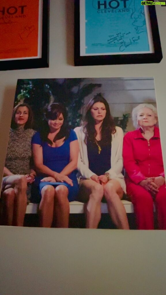 Valerie Bertinelli Instagram - My memory wall 🥰 Hot in Cleveland premiered 13 years ago on June 16, 2010. Hands-down, the most fun I’ve ever had on a job. I soaked up and learned so much every day from Betty, Wendie, and Jane. Brilliant Suzanne Martin, and the entire writing staff gave me the most amazing, fun, and crazy things to do. Everyone at Hazy Mills and in the production staff, the entire crew on set and in post, the best damn people. We all loved our jobs so much. I still miss HiC. ❤️❤️❤️❤️