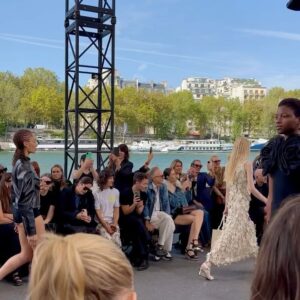 Vanessa Kirby Instagram - @gabrielahearst you are the fiercest legend. Congratulations on your final insanely beautiful collection for @chloe - what an honour to be there with you all 🖤