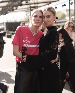 Vanessa Kirby Instagram - @gabrielahearst you are the fiercest legend. Congratulations on your final insanely beautiful collection for @chloe - what an honour to be there with you all 🖤