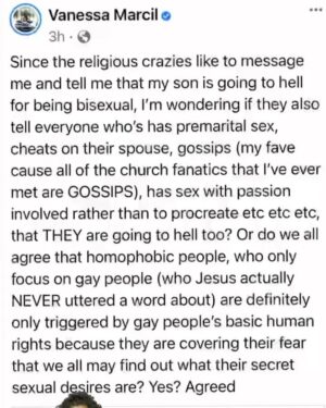 Vanessa Marcil Instagram - Whatcha hiding in your porn collection homophobes? 🦹🏻‍♀️