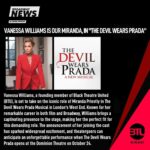 Vanessa Williams Instagram - The Theatre Gods have heard our prayers! @vanessawilliamsoffical will be Miranda Priestly in @pradawestend and we couldn’t be more excited! BRB going to book our tickets to London ASAP! ⠀⠀⠀⠀⠀⠀⠀⠀⠀ #blacktheatre #blacktheatreunited #westend #thedevilwearsprada #musical #vanessawilliams #broaday #musicaltheatre #btu London bound?