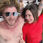 Vera Farmiga Instagram - Ol’ sexy chest Hawkey. We love you and love pressing up to your golden heart. Happy Father’s day to a father who’s a happy one!