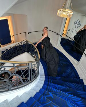 Vicky Kaya Instagram - 🤍🖤 #cannesfilmfestival #NespressoCannes #SunmerWithNespresso