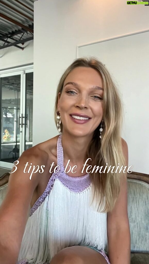Victoria Jancke Instagram - Tips in how to be feminine: 🦋 be vulnerable 🦋 nurture yourself 🦋 accept compliments 🦋 help others What will you try first? 🩷✨ #feminine #personalgrowth