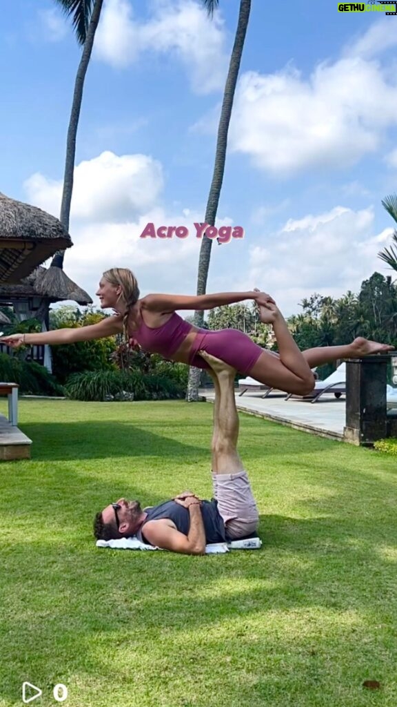 Victoria Jancke Instagram - Acro yoga symbolizes pure trust: Trusting your partner and yourself. 🧘‍♀️ That’s the first time I did Acro yoga in Bali and felt in love with it. Acro taught me to trust again, especially after my breakup and miscarriage I trusted my body, myself and especially men again. Can’t wait to learn more about Acro, myself and my Acro partners 🧘‍♀️ #acroyoga #love Best Acro teacher in Bali @barryboullon 🧘 ✨🦋 Wearing my favorite bamboo yoga clothes @studio.k.yogawear 💕