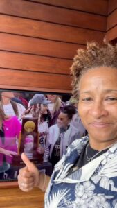 Wanda Sykes Instagram - Huge congrats from Hawaii to Philly’s own @staley05 and the University of South Carolina women’s b-ball team @southcarolinagamecocks! The first Black coach in Division I college basketball to complete an undefeated season (38-0)! You did that! #ncaachampionship #philly🥇