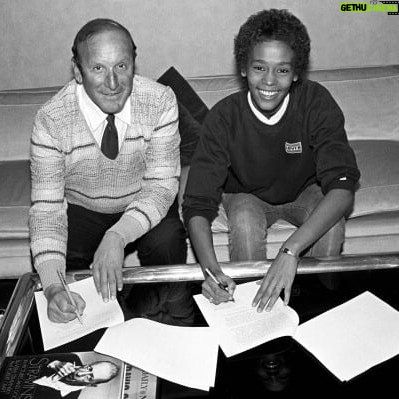 Whitney Houston Instagram - Wishing Clive Davis a happy 92nd birthday! Pictured here are Whitney and Clive at the April 1983 signing of her contract with Arista Records in New York City.