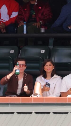 Whitney Houston Instagram - Tom Holland and Zendaya singing along to Whitney’s “I Wanna Dance with Somebody” at the BNP Paribas Open 💜 🪩