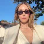Whitney Port Instagram - Very into this @rodarte pink flower these days. What do you think? Do we love? Pinned it on for a lovely dinner with @jfedla @elcabmember 🌸