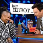 Whoopi Goldberg Instagram - @whoopigoldberg & Jimmy ask Alexa about @beyonce to try to get her to say “TEXAS HOLD ‘EM” in Hey Robot 🤖 #FallonTonight