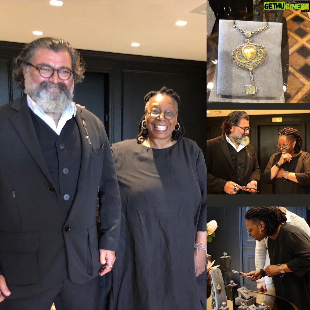 Whoopi Goldberg Instagram - With the talented, fantastic, brilliant artist @sevanbicakcijewellery I’m so proud to call him “my friend”.