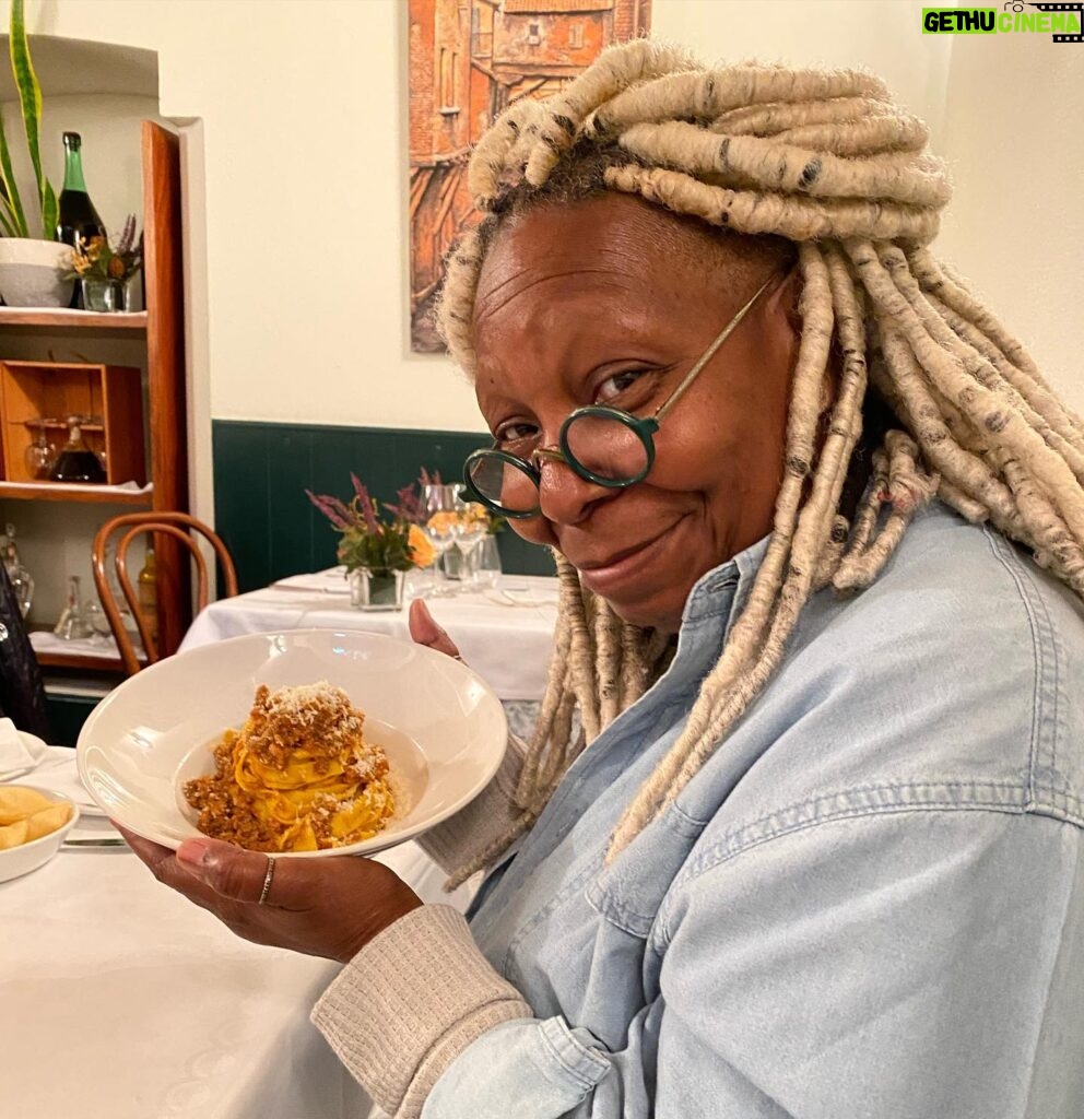 Whoopi Goldberg Instagram - Pasta in Italy. Thanks for checking out my story.