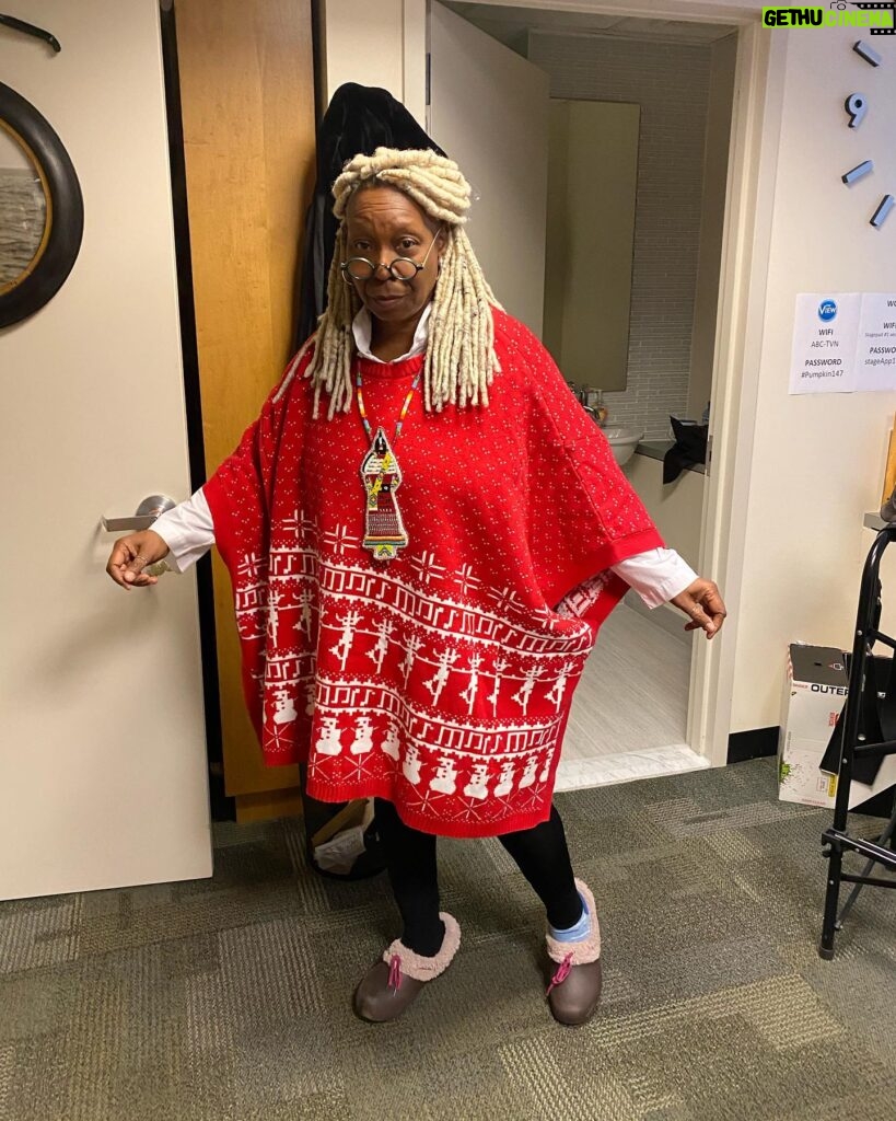 Whoopi Goldberg Instagram - One of my holiday sweaters. Available at Zappos.com