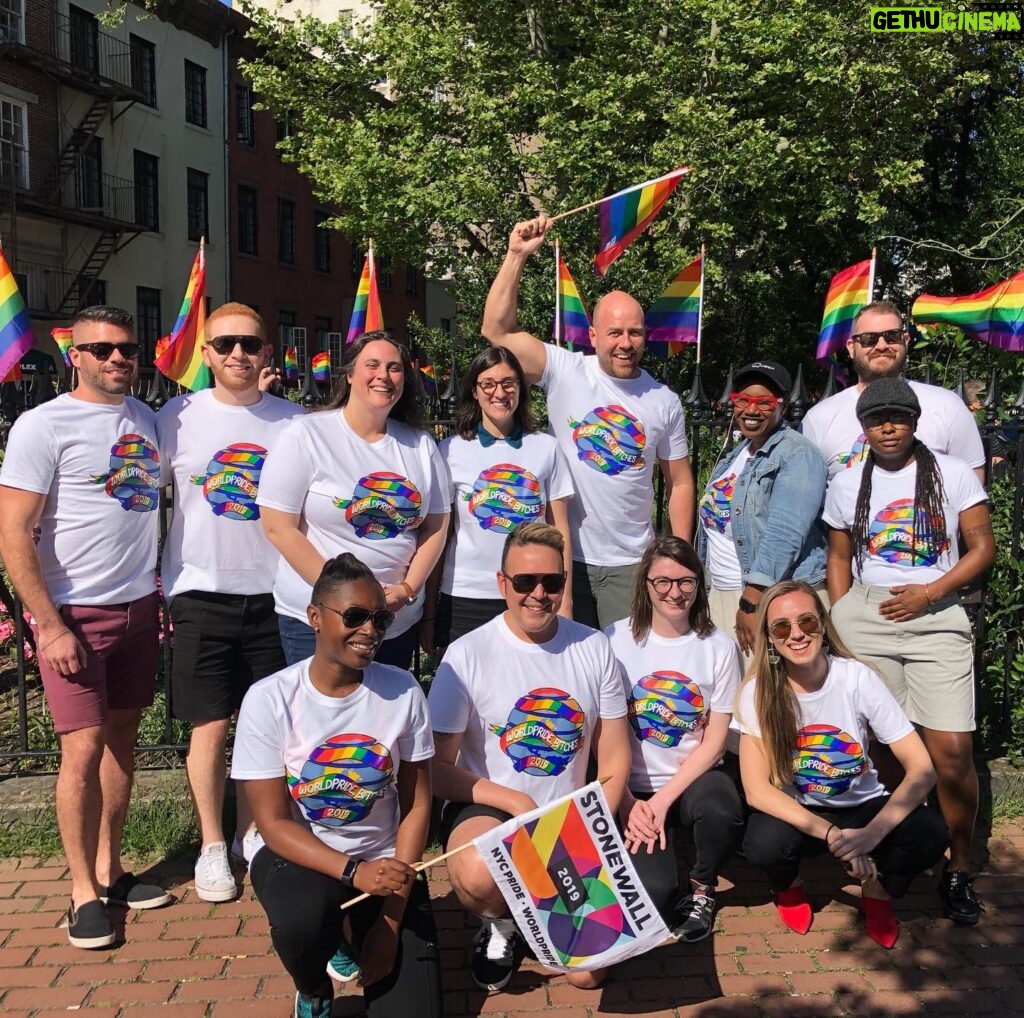 Whoopi Goldberg Instagram - Thanks to these folks for all the hard work they are doing for WorldPride 2019 and thanks for wearing my t-shirt. Proceeds are going to help LGBTQ organizations. Get one today. Amazon has them too. #worldpridebitches #worldpride2019 @dubgeebywhoopi #nycpride #stonewall50 #worldpridenyc