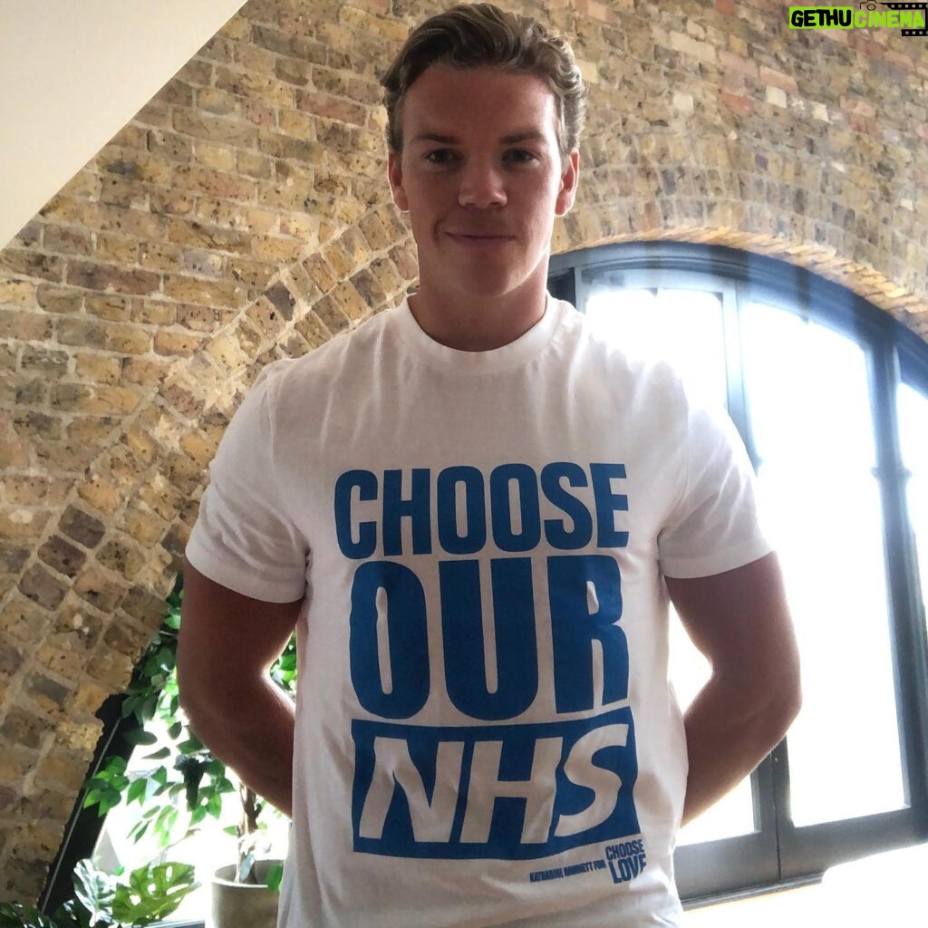 Will Poulter Instagram - If you, like me, are in awe of our amazing social care workers and NHS staff, support them with these @chooselove X @katherinehamnett t-shirts available on @asos now. All profits will go to @thecareworkerscharity and @nhscharitiestogther with ASOS matching all sales donations! A link to buy one of the T-Shirts is in my bio! #chooselove #chooseourcarers #chooseournhs #ThankYouCareWorkers #nhscharitiestogether