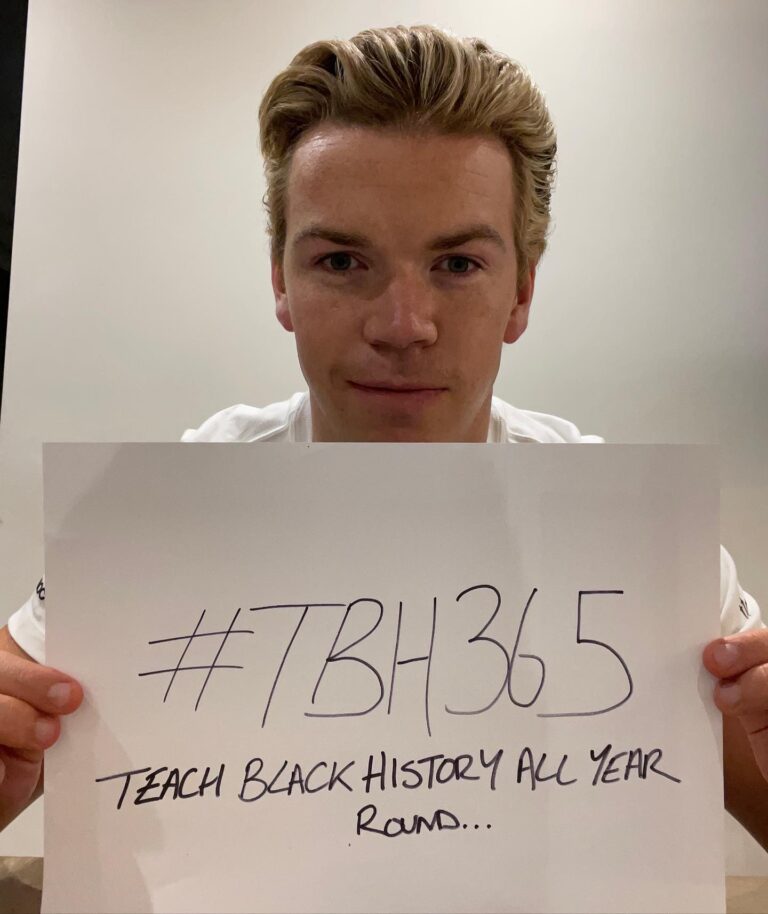 Will Poulter Instagram - Please join me in supporting the work of @theblackcurriculum to embed Black History in to the education system so that Black History is taught 365 days a year. Whatever you are able to donate will go directly to fairly employing staff, delivering programmes and developing more exciting resources for young people! #TBH365 #blackhistory https://theblackcurriculum.com/donate (Link also in bio)