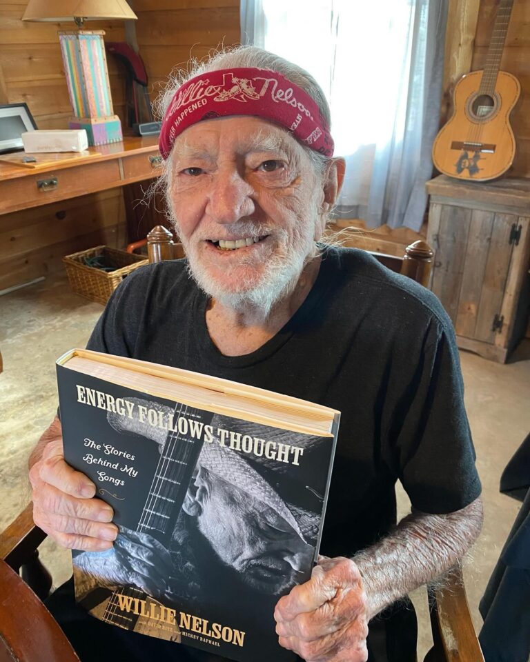Willie Nelson Instagram - Willie’s new book, #EnergyFollowsThought, will be available everywhere THIS Tuesday, 10/31! From stories behind 160 of his favorite songs to never-before-seen photos, you’ll want to be sure you have a copy in hand! Pre-order now at the link in bio.
