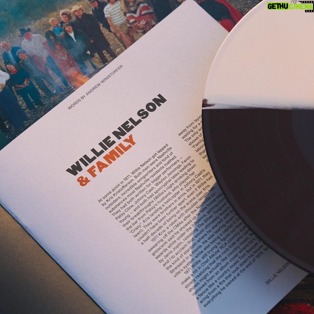 Willie Nelson Instagram - Thanks to @vinylmeplease, you can experience the evergreen ‘Willie Nelson & Family’ now on AAA 180g “Campfire Quad” vinyl with a Listening Notes booklet. Get the record at the link in bio.  📷: @richardedens