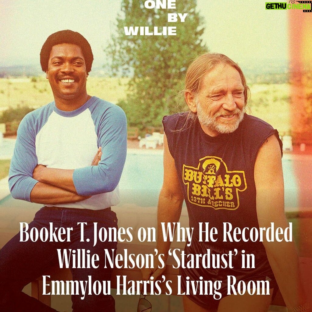Willie Nelson Instagram - On episode three of “One by Willie,” Booker T. Jones describes the making of “Stardust,” a story so improbable you could call it a creation myth, except that it’s true. And @bookertjonesmusic gets into all of it: the outta-the-blue way he and Willie met, how they chose the songs, how Willie had to fight just to get “Stardust” made, and how they came to record it at Emmylou Harris’s house. And then, because Booker’s focus song is the Hoagy Carmichael classic “Georgia on My Mind,” we listen to a rare, live version of Willie and Ray Charles playing it together, one that Booker had never heard before. It’s a special conversation with one of the true geniuses of American music. 🎙 Listen to the episode at the link in our bio, or wherever you get your podcasts. 📸: Scott Newton