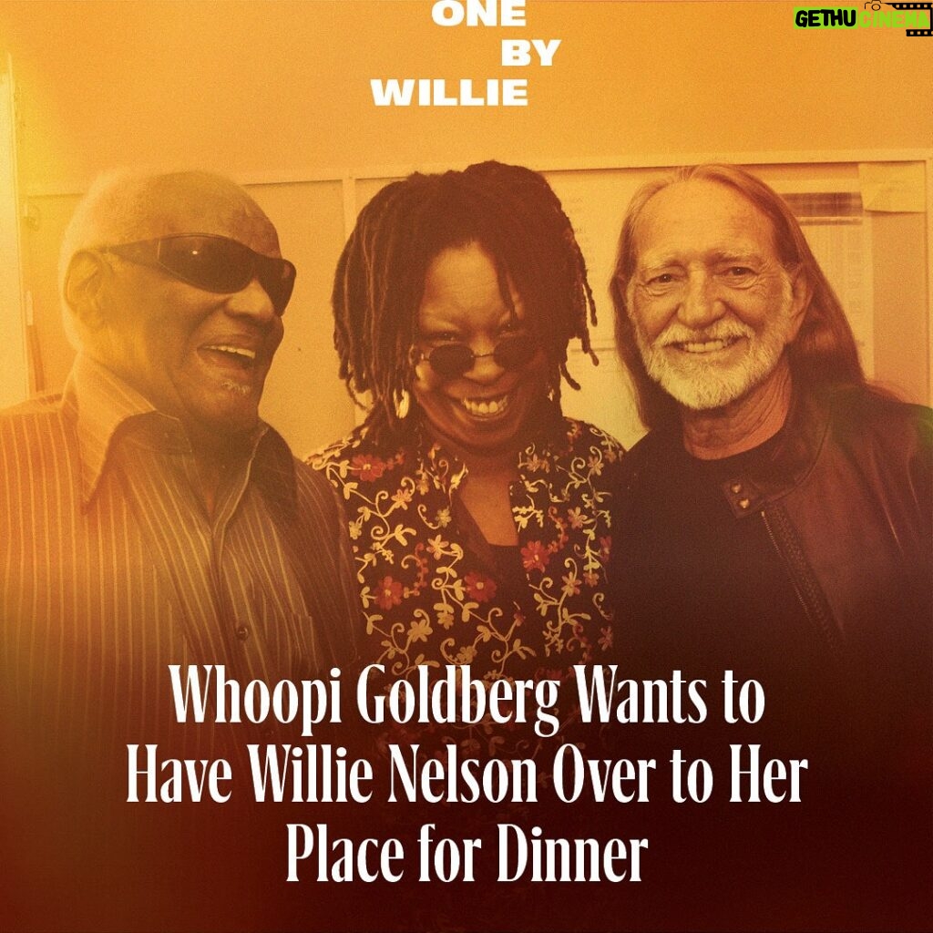 Willie Nelson Instagram - On the latest episode of “One by Willie,” famed actor and writer @whoopigoldberg details the exact moment she went from being a casual Willie fan to an abiding devotee. Goldberg’s song of choice is Willie’s 1978 recording of “Stardust.” It was a song her own mom had sung to her, one that she’d always admired. But hearing Willie sing it changed her understanding of both the composition and Willie himself. When she hears his version now, she pictures herself barefoot in the clouds with her mom and older brother, who have both passed on. You can listen to this episode at the link in our bio, or wherever you get your podcasts. 🎙 📸: @gettyimages