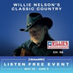Willie Nelson Instagram – The @siriusxm Listen Free Event is happening now! Listen FREE to over 100 siriusxm channels in your car, including Willie’s Roadhouse and so much more. Just press the SiriusXM button in your car to listen free. Now thru June 5. More info at the link in story.