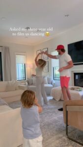 Witney Carson Instagram - This is what my dancing looks like lately… the big stage is my living room, the TV camera is my iPhone, and my dance partners are my family 🥹🥰 my heart is so full doing what I love with the people I love! Happy International Dance Day! #dwts #witneycarson #dance #dancing #husbandandwife #family #internationaldanceday #happyinternationaldanceday