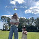 Witney Carson Instagram - OOTD with my little bud! Felt like summer today and we were soaking up the sunshine ☀️⛅️⛳️ #toddleroutfits #boyoutfits #zara #zarakids #kids #toddlerstyle #toddler #momandson #ootd