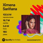 Ximena Sariñana Instagram – Agradezco a cada uno de ustedes por ser parte de mi año en Spotify. Ver cómo mi música se conecta con ustedes es un recordatorio de por qué hago lo que hago. Gracias por cada escucha, por cada momento compartido. ¡Vamos por más en el 2024! Les tengo muchas sorpresas y música nueva 🫶🏼#SpotifyWrapped2023 @spotify @spotifymexico