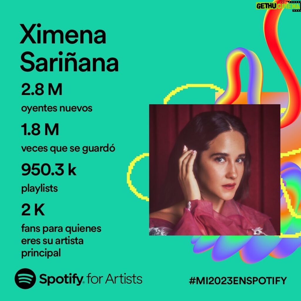 Ximena Sariñana Instagram - Agradezco a cada uno de ustedes por ser parte de mi año en Spotify. Ver cómo mi música se conecta con ustedes es un recordatorio de por qué hago lo que hago. Gracias por cada escucha, por cada momento compartido. ¡Vamos por más en el 2024! Les tengo muchas sorpresas y música nueva 🫶🏼#SpotifyWrapped2023 @spotify @spotifymexico