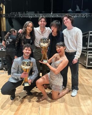 Xochitl Gomez Instagram - Just now waking up and it’s crazy to think that last night Val and I won the Len Goodman mirrorball trophy. I’m forever grateful for my journey on Dancing With the Stars and to whoever made the decision to pair Val and I together. @valentin you inspire me so much, you’ve made a huge impact on me. You have shown me respect, care, and love combined with work, determination, and focus- yet you made sure I had the most fun possible. And thank you to @jennajohnson for supporting me and allowing me to form close friendships with your family. I will miss dwts so so so much! I’ll be back next season and sit in the audience in admiration for the next cast. ♥️🏆🪩 #teamxv
