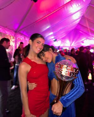 Xochitl Gomez Instagram - Just now waking up and it’s crazy to think that last night Val and I won the Len Goodman mirrorball trophy. I’m forever grateful for my journey on Dancing With the Stars and to whoever made the decision to pair Val and I together. @valentin you inspire me so much, you’ve made a huge impact on me. You have shown me respect, care, and love combined with work, determination, and focus- yet you made sure I had the most fun possible. And thank you to @jennajohnson for supporting me and allowing me to form close friendships with your family. I will miss dwts so so so much! I’ll be back next season and sit in the audience in admiration for the next cast. ♥️🏆🪩 #teamxv