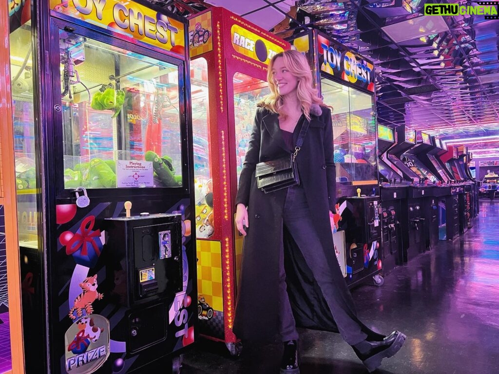Yael Grobglas Instagram - Maybe I wound up in an arcade at 11pm and maybe I also played guitar hero for two hours. Maybe.