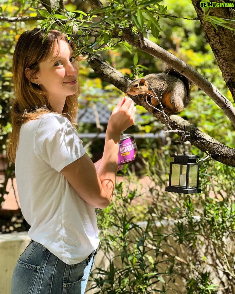 Yael Grobglas Instagram - I swear this is not a mixed nut commercial. Not paid by them or squirrels.