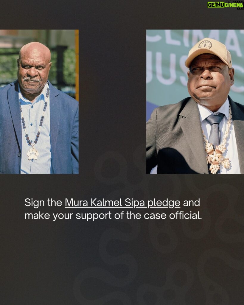 Yael Stone Instagram - This could change everything. Uncle Paul and Uncle Pabai are First Nations leaders from Guda Maluyligal in the Torres Strait. They’re taking the Federal Government to court over rising sea levels and climate harm to their Island homes. Next week, there will be a week-long hearing on the @australianclimatecase.The Australian Climate Case is the most consequential case for climate change in Australian legal history. A win in The Uncles case could force the Australian government to reduce emissions in line with the “best available science” — which is a 75% emissions cut this decade. We’re lucky to have Uncle Pabai and Uncle Paul in this fight, they deserve our attention and our thanks. There’s still hope while there’s still time to act. Sign the pledge to show your support - link in my profile