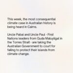 Yael Stone Instagram – This could change everything. Uncle Paul and Uncle Pabai are First Nations leaders from Guda Maluyligal in the Torres Strait. They’re taking the Federal Government to court over rising sea levels and climate harm to their Island homes. 

Next week, there will be a week-long hearing on the @australianclimatecase.The Australian Climate Case is the most consequential case for climate change in Australian legal history. A win in The Uncles case could force the Australian government to reduce emissions in line with the “best available science” — which is a 75% emissions cut this decade.

We’re lucky to have Uncle Pabai and Uncle Paul in this fight, they deserve our attention and our thanks. There’s still hope while there’s still time to act. Sign the pledge to show your support – link in my profile