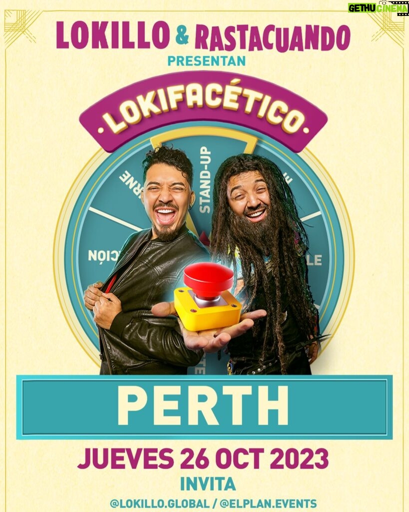 Yedinson Flórez Instagram - Hoy por fin es mi show #Lokifacético en Perth - Australia 🇦🇺 Para los que estaban esperándonos con @rastacuandocol, nos vemos esta noche en Octagone Theatre📍 Últimas boletas en lokillo.global (link en bio) ‼️ #humor #comedia #Lokillo