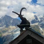 Yvonne Strahovski Instagram - It’s not every day you come across a giant mountain goat sitting on a roof with the French Alps in the background I mean CMON !! Are you kidding me France !? #photooftheday